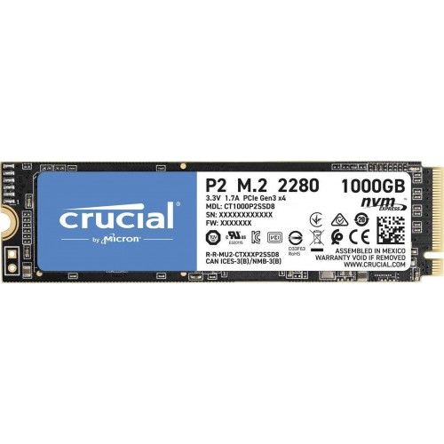 SSD CRUCIAL P2 1TB M.2 2280 PC1e CT1000P2SSD8