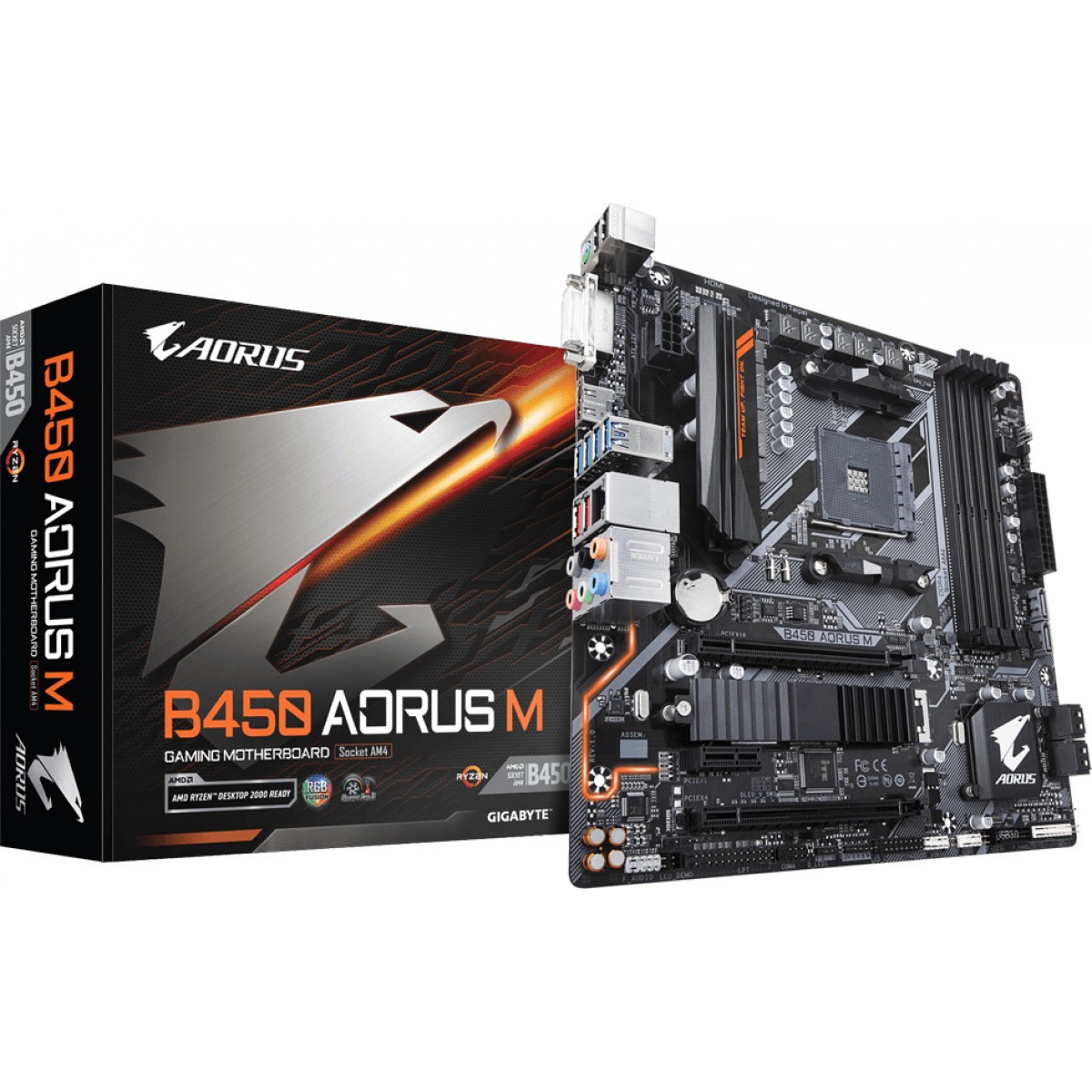 Motherboard GIGABYTE B450 AORUS M AM4 AMD (4719331803858)