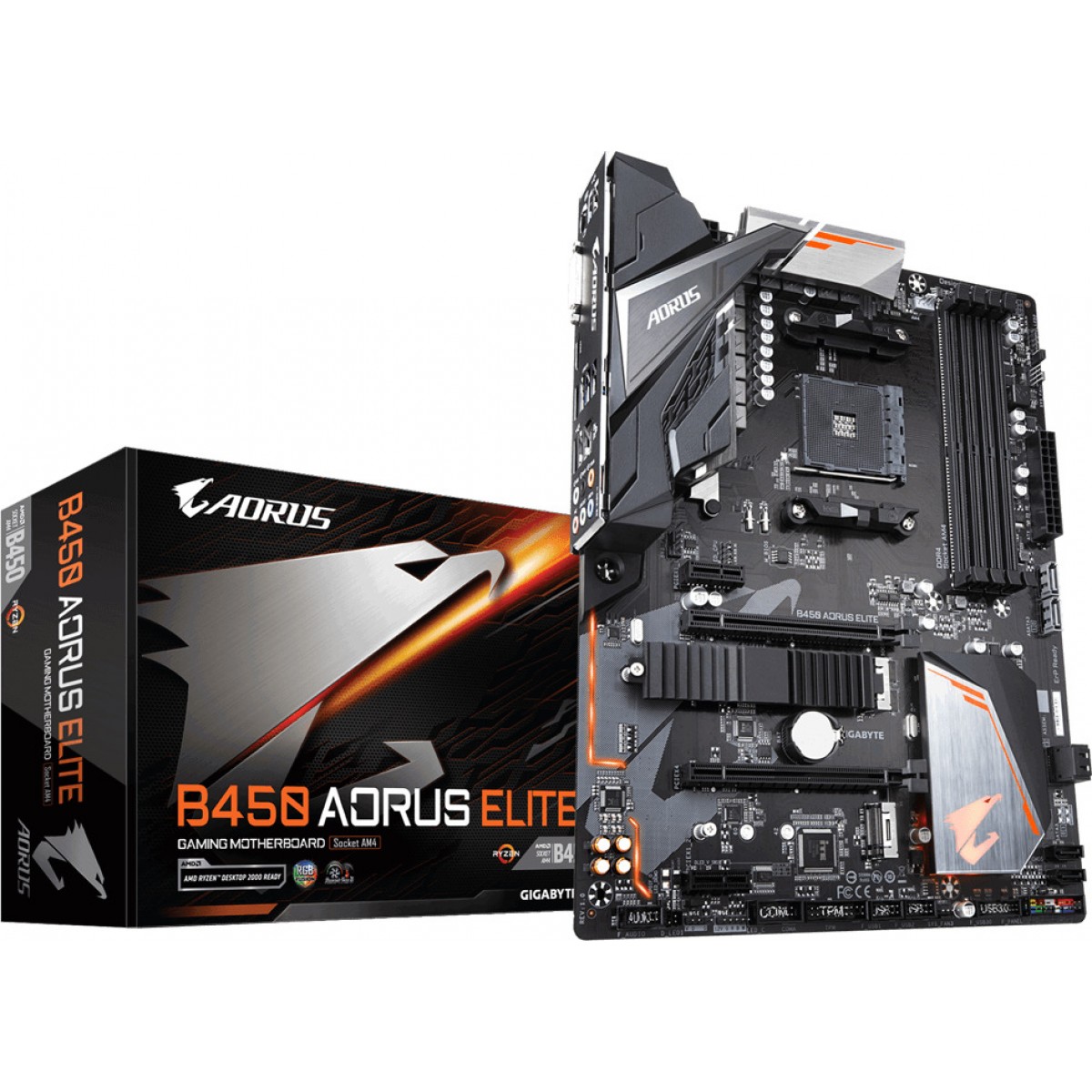MOTHERBOARD GIGABYTE B450 AORUS ELITE AM4 AMD