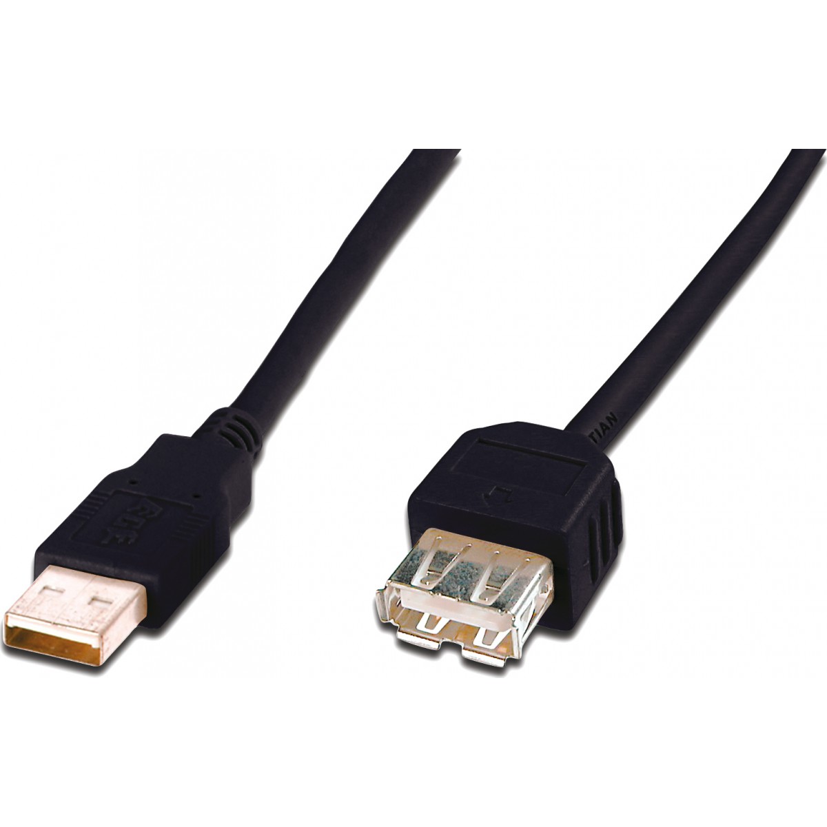 ΚΑΛΩΔΙΟ DIGITUS USB EXTENSION 2.0 TYPE A 1.8m BLACK (AK-300200-018-S)