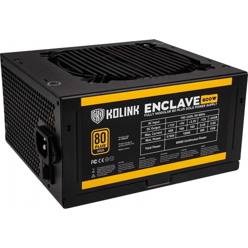PSU KOLINK ENCLAVE 600W 80 PLUS GOLD WITH CABLE NEKL-027