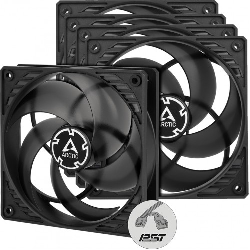 COOLING CASE FAN ARCTIC F12 PWM PST 4pin 120mm 5 PACK BLACK ACFAN00250A