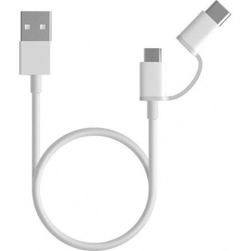 XIAOMI USB TO TYPE-C/MICRO USB CABLE WHITE 30CM SJV4083TY