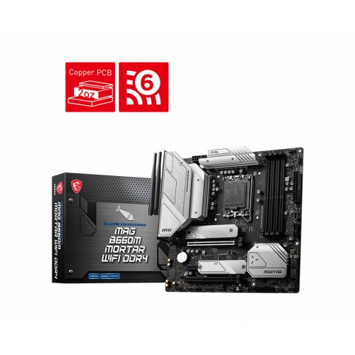 MOTHERBOARD MSI MAG B660M MORTAR WIFI DDR4 (1700) 7D42-004R