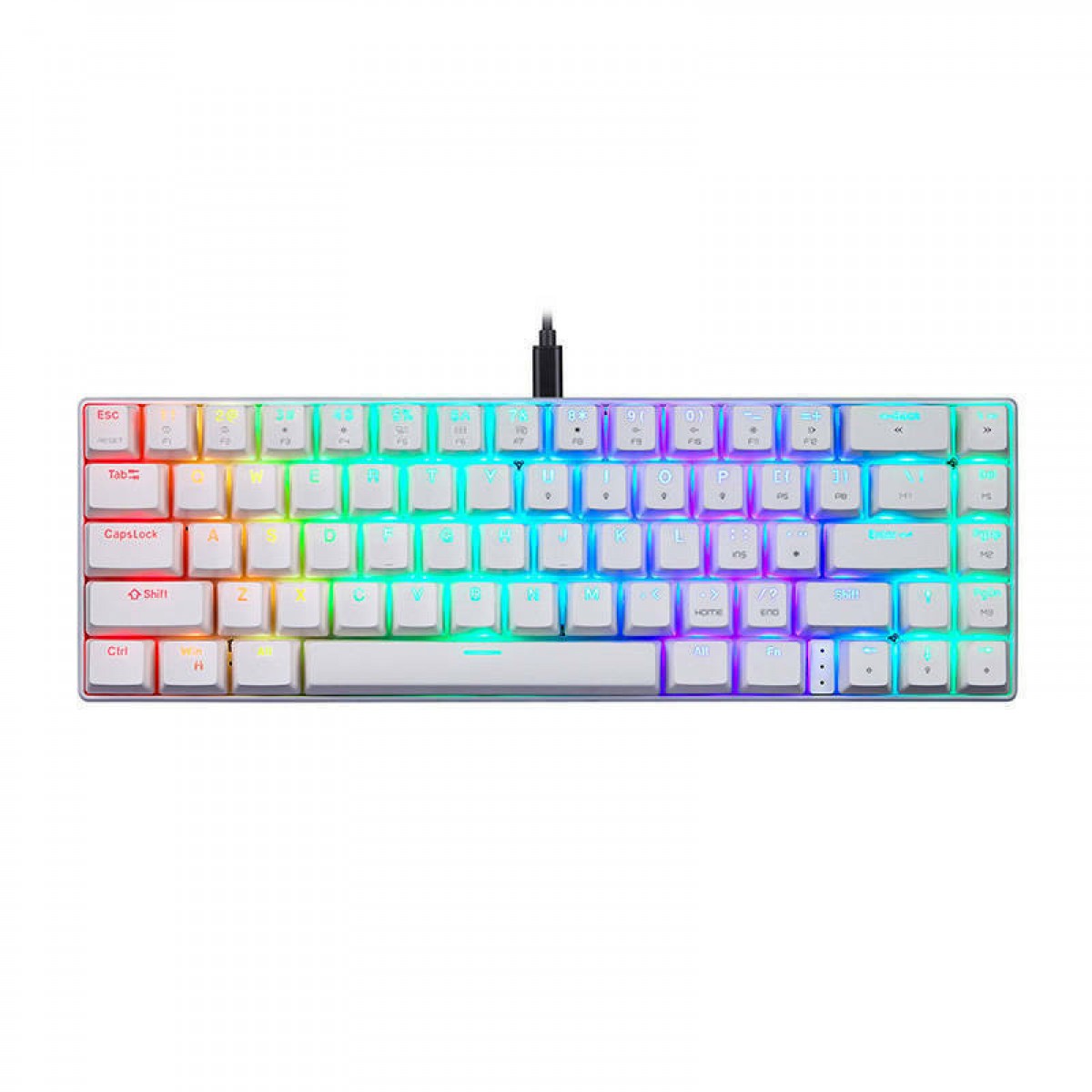 MOTOSPEED CK67 WIRED KEYBOARD WHITE RED SWITCHES US