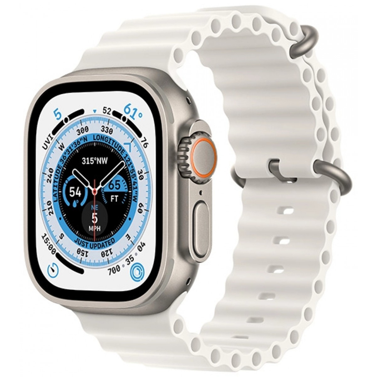 APPLE WATCH ULTRA 49mm TITANIUM WHITE OCEAN BAND EU MNHF3
