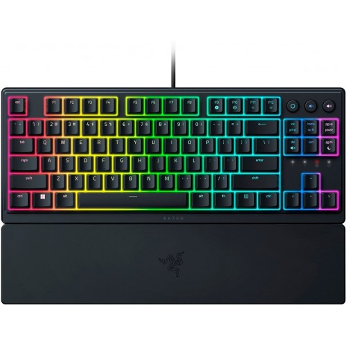 KEYBOARD RAZER ORNATA V3 TENKEYLESS MECHA MEMBRANE GAMING LOW PROFILE UV COATED KEYCAPS RZ03-04880100-R3M1 US